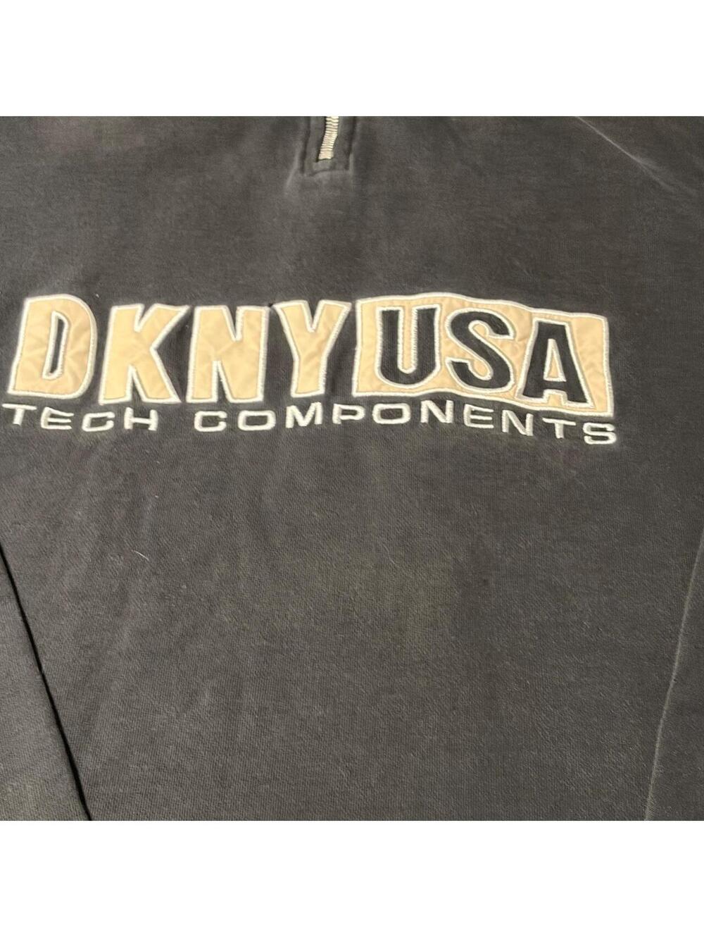 DKNY Men's Black and Navy Sweatshirt